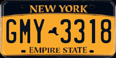 NY license plate GMY3318