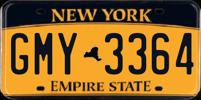 NY license plate GMY3364