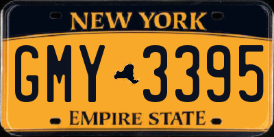 NY license plate GMY3395