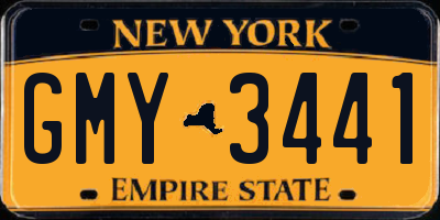 NY license plate GMY3441