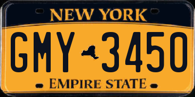 NY license plate GMY3450