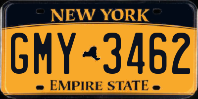 NY license plate GMY3462