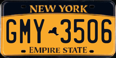 NY license plate GMY3506