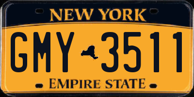 NY license plate GMY3511