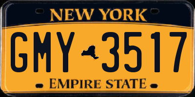NY license plate GMY3517