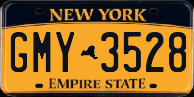 NY license plate GMY3528