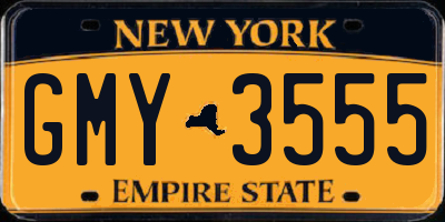 NY license plate GMY3555