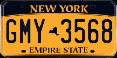 NY license plate GMY3568