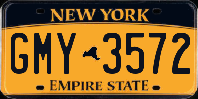 NY license plate GMY3572