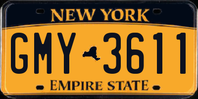 NY license plate GMY3611