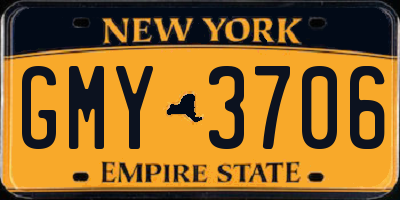 NY license plate GMY3706