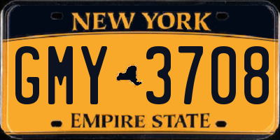 NY license plate GMY3708