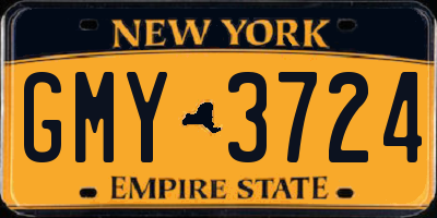 NY license plate GMY3724