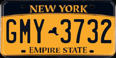 NY license plate GMY3732