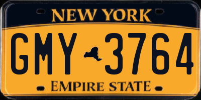 NY license plate GMY3764