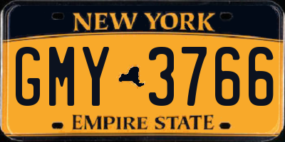 NY license plate GMY3766