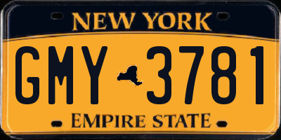 NY license plate GMY3781