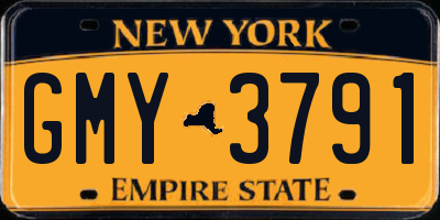 NY license plate GMY3791
