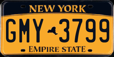 NY license plate GMY3799