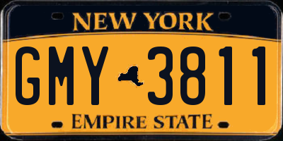 NY license plate GMY3811