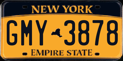 NY license plate GMY3878