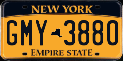 NY license plate GMY3880
