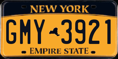 NY license plate GMY3921