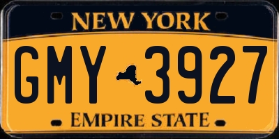 NY license plate GMY3927