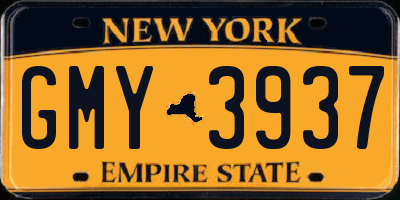 NY license plate GMY3937