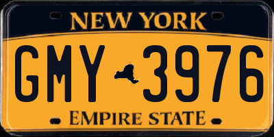 NY license plate GMY3976