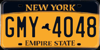 NY license plate GMY4048