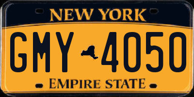 NY license plate GMY4050