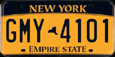NY license plate GMY4101