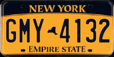 NY license plate GMY4132