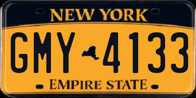 NY license plate GMY4133