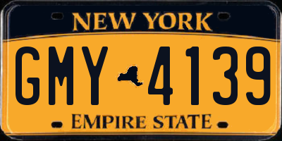 NY license plate GMY4139