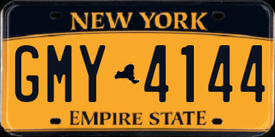 NY license plate GMY4144