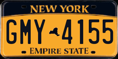 NY license plate GMY4155