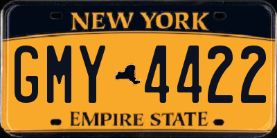 NY license plate GMY4422