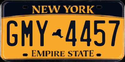 NY license plate GMY4457