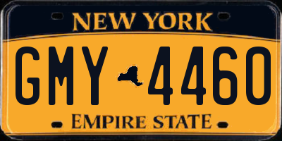 NY license plate GMY4460