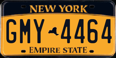 NY license plate GMY4464