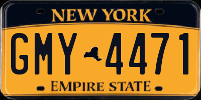 NY license plate GMY4471