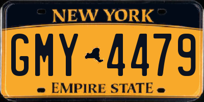 NY license plate GMY4479