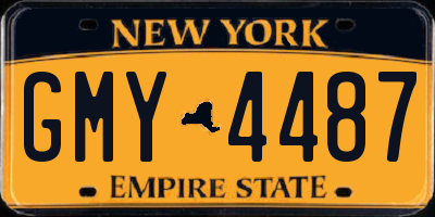 NY license plate GMY4487
