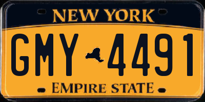 NY license plate GMY4491