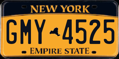 NY license plate GMY4525