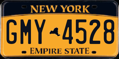 NY license plate GMY4528