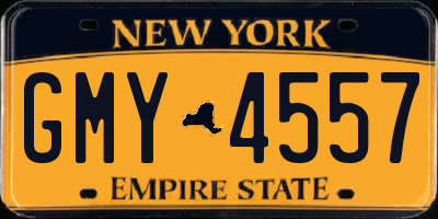 NY license plate GMY4557