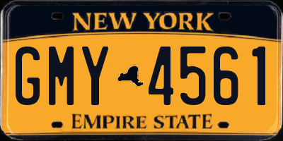 NY license plate GMY4561